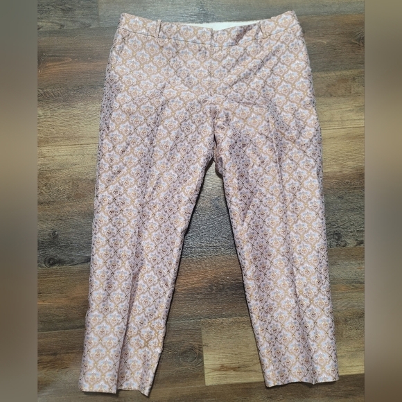 J. Crew Collection Patterned Pink Blue Silk Blend - Picture 3 of 10